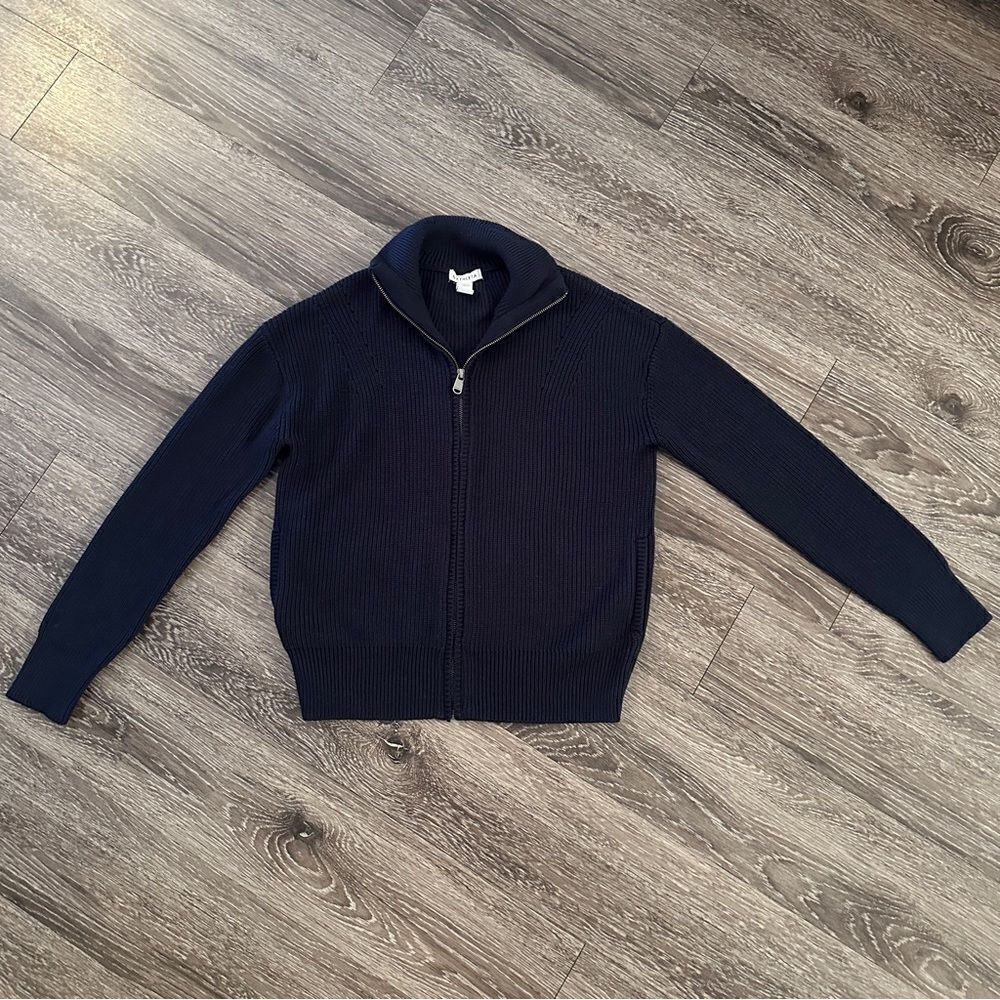 Athleta Escapade Mock Neck Bomber Sweater Jacket